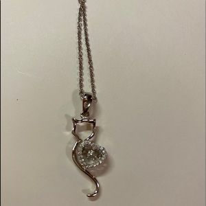 925 silver cat necklace